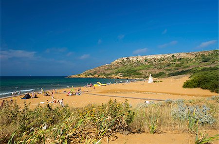 Ramla Bay, île de Gozo, Malte Photographie de stock - Rights-Managed, Code: 862-03888888