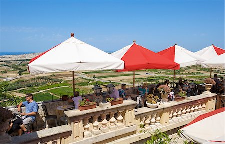 Restaurant in Mdina, Malta Fotografie stock - Rights-Managed, Codice: 862-03888890