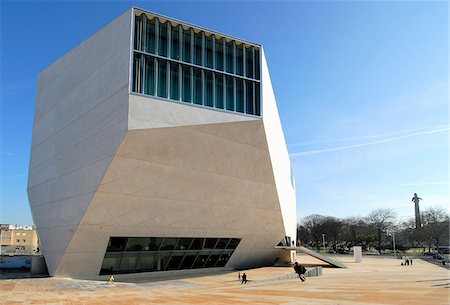 Casa da Musica (Music House) in Oporto (Porto). A project by the architect Rem Koolhaas. Portugal Stock Photo - Rights-Managed, Code: 862-03888993