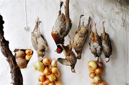 Partridges and pheasants after a hunting-party, Alentejo, Portugal Foto de stock - Con derechos protegidos, Código: 862-03889120