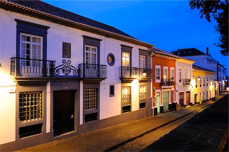 Historical center of Angra do Heroismo (UNESCO World Heritage Site). Terceira, Azores islands, Portugal Fotografie stock - Rights-Managed, Codice: 862-03889151