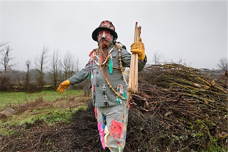 portuguese culture - The 'carocho'. Traditional festivities in Tras os Montes, Portugal Stock Photo - Rights-Managed, Code: 862-03889351