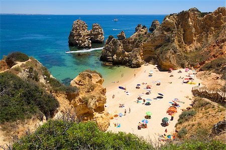 Praia do Camilo, Algarve, Portugal Stock Photo - Rights-Managed, Code: 862-03889405
