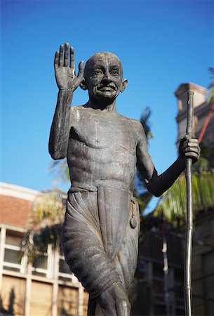 Statue de Gandhi, Pietermaritzburg, KwaZulu-Natal, Afrique du Sud Photographie de stock - Rights-Managed, Code: 862-03889515