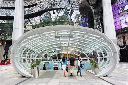 shopping mall facade design - Singapore, Singapore, Orchard Road.  The ION Orchard Mall, in the popular shopping district of Orchard Road. Stock Photo - Rights-Managed, Code: 862-03889558
