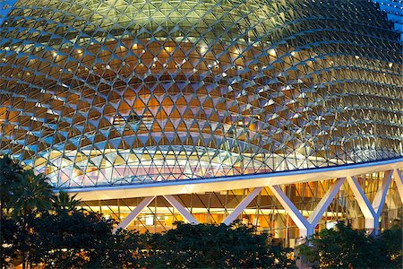 playhouse - Singapour, Singapour, Marina Bay. Esplanade - théâtres sur la Bay bâtiment. Photographie de stock - Rights-Managed, Code: 862-03889567