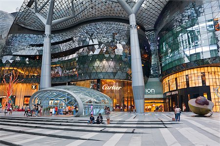 shopping centre exterior - Singapore, Singapore, Orchard Road.  ION Orchard Mall, in the shopping district of Orchard Road. Stock Photo - Rights-Managed, Code: 862-03889579