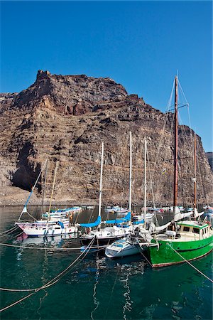 Harbour, Playa de Vueltas, Valle Gran Rey, La Gomera, Canary Islands, Spain Stock Photo - Rights-Managed, Code: 862-03889699