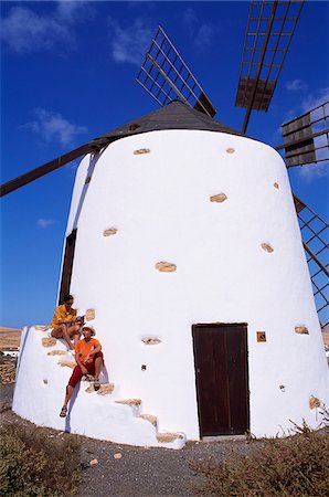 simsearch:862-03889802,k - Windmill in the Santa Ines Valley, Fuerteventura, Canary Islands, Spain Stock Photo - Rights-Managed, Code: 862-03889735