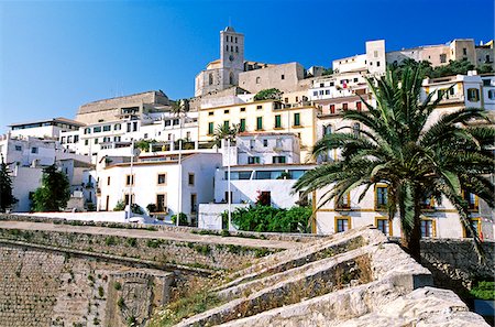 Old Town of Ibiza Town, Ibiza, Balearic Islands, Spain Foto de stock - Con derechos protegidos, Código: 862-03889773
