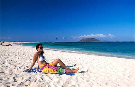 fuerteventura - Playas de Corralejo, Fuerteventura, îles Canaries, Espagne Photographie de stock - Rights-Managed, Code: 862-03889803