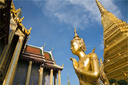 simsearch:862-06826286,k - Thailand, Bangkok. Wat Phra Kaeo (auch Tempel des Smaragd-Buddha). Stockbilder - Lizenzpflichtiges, Bildnummer: 862-03889883