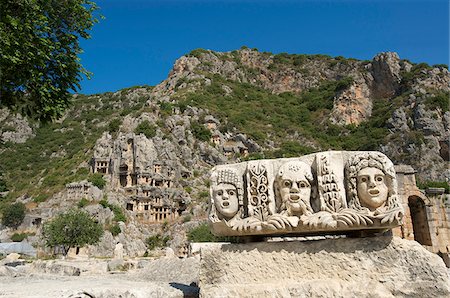 simsearch:862-03288386,k - Masks and Rock Tombs in Myra, Lycia, Turquoise Coast, Turkey Foto de stock - Con derechos protegidos, Código: 862-03889987