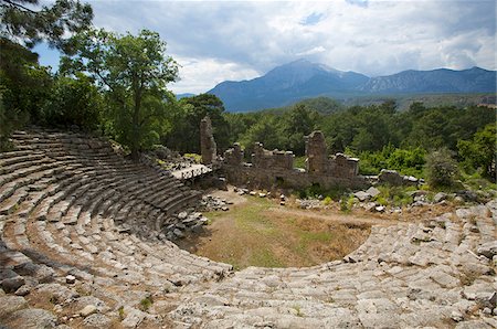 simsearch:862-03889995,k - Ancient Theatre of Phaselis, Lycia, Turquoise Coast, Turkey Foto de stock - Direito Controlado, Número: 862-03889989