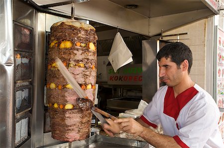 Doner Kebab in Bodrum, Aegean, Turquoise Coast, Turkey Foto de stock - Con derechos protegidos, Código: 862-03889999