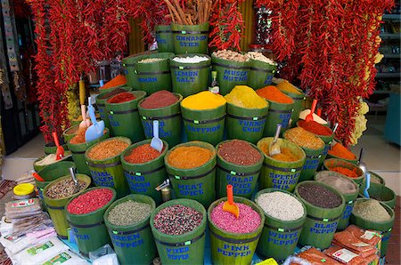 foods asia market - Spices, Market in Fethiye, Aegean, Turquoise Coast, Turkey Stock Photo - Rights-Managed, Code: 862-03890007