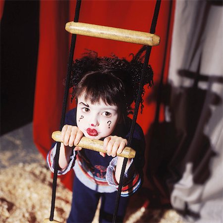 Young girl with make up in the circus Stock Photo - Rights-Managed, Code: 877-06834940
