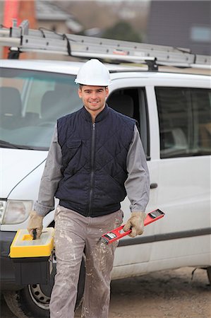 France, young worker with his van. Foto de stock - Con derechos protegidos, Código: 877-06835877