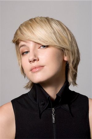 Portrait of a young  blond woman Stock Photo - Rights-Managed, Code: 877-06836081