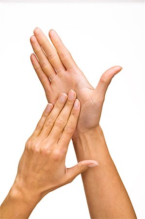 finger white background - Woman's hands, close-up Stock Photo - Rights-Managed, Code: 877-06832676