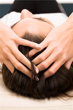 Woman's hands in her hair Stock Photo - Rights-Managed, Code: 877-06832679