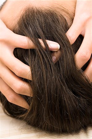 Woman's hands in her hair Stock Photo - Rights-Managed, Code: 877-06832680