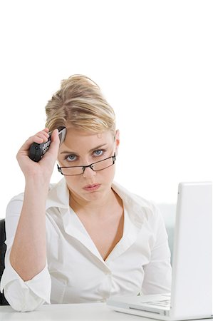 Irritated businesswoman Stock Photo - Rights-Managed, Code: 877-06832721