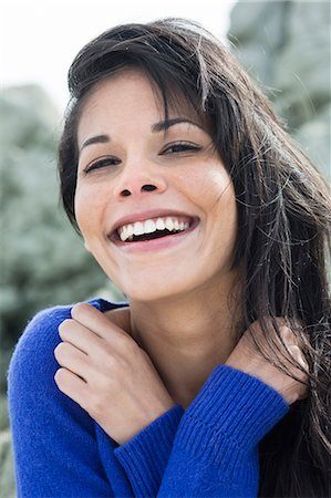 simsearch:877-08129127,k - Portrait of young smiling woman Stock Photo - Rights-Managed, Code: 877-06833136
