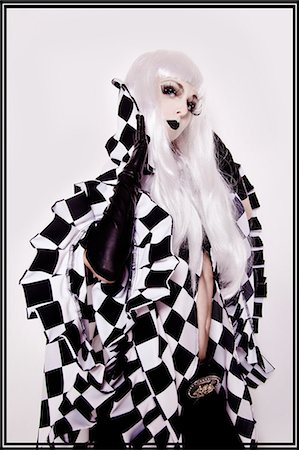 Checkered Lady Stock Photo - Rights-Managed, Code: 877-07460460