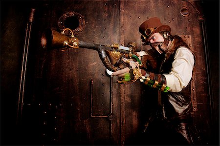 película (cinematográfica) - Bounty Hunter steampunk Foto de stock - Con derechos protegidos, Código: 877-07460511
