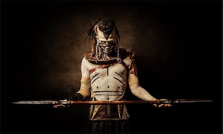 Tribal warrior surrenders Stock Photo - Rights-Managed, Code: 877-07460599