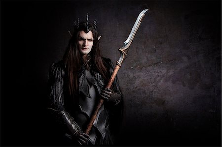 fantasy animal - Dark Elf guard Stock Photo - Rights-Managed, Code: 877-07460629