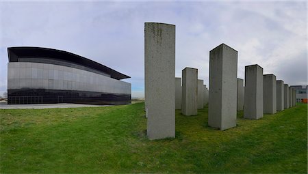 Europe,France, panoramic Frac Rennes and alignment of menhirs (architect Odile Decq) Stock Photo - Rights-Managed, Code: 877-08079036