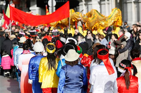 France, Paris, 4th, Chinese New Year 2014. Place of the Hotel de Ville. Opening ceremony. The parade. Stock Photo - Rights-Managed, Code: 877-08079052