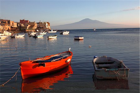 Italy, Sicily, province of Siracusa, Brucoli, Etna volcano in the background Stock Photo - Rights-Managed, Code: 877-08079072