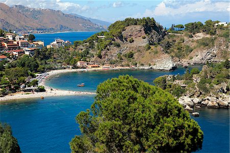 Italy, Sicily, province of Messina, Taormina, Isola Bella Foto de stock - Con derechos protegidos, Código: 877-08128100