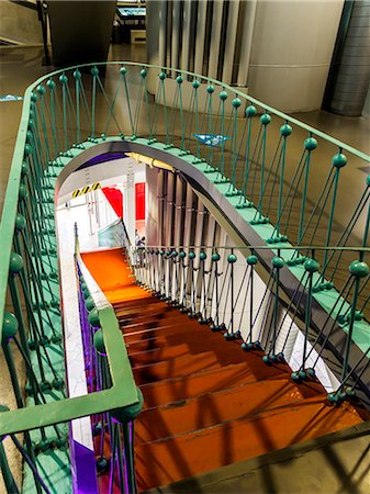 Stairs in the Atomium in Brussels Stockbilder - Lizenzpflichtiges, Bildnummer: 877-08128335
