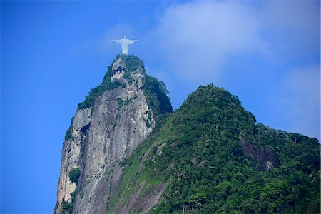 Christ the Redeemer statue located at the top of Corcovado mountain in Rio de Janeiro, Brazil, South America Photographie de stock - Rights-Managed, Code: 877-08128357