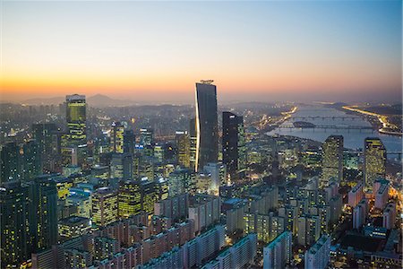 flat roof - Korea, Seoul City, Yeouido Distric, The International Financial Center Stock Photo - Rights-Managed, Code: 877-08128381