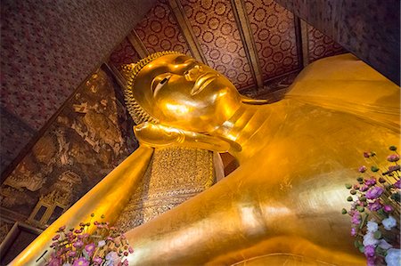 Thailand, Bangkok City, Wat Pho, The Reclining Buddha Stock Photo - Rights-Managed, Code: 877-08128411