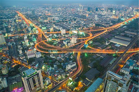 Thailand, Bangkok City, central Bangkok, highways crossing at Ratchaprarop distric Foto de stock - Con derechos protegidos, Código: 877-08128423