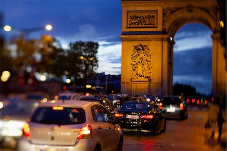 paris with rain - France,Paris By Night Stock Photo - Rights-Managed, Code: 877-08128706