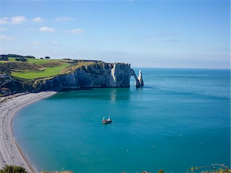 France Etretat,cliff view Photographie de stock - Rights-Managed, Code: 877-08128715