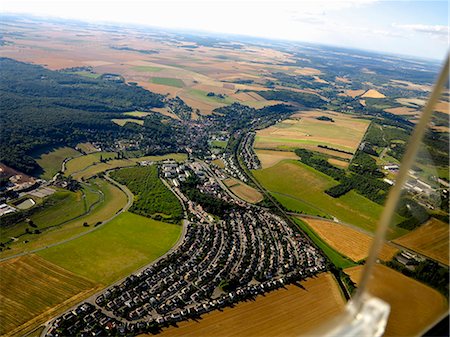 aerial vue from planner plane in Bennes district France Photographie de stock - Rights-Managed, Code: 877-08128713