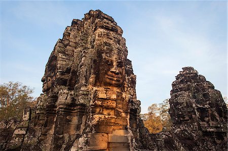 Cambodia,Siem Reap,Angkor Wat,Bayon Temple,Buddha Head Photographie de stock - Rights-Managed, Code: 877-08128778