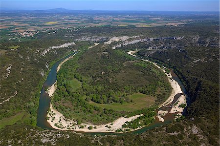 simsearch:877-08129071,k - France, Gard (30), Gorges du Gardon, the meander of Castellos labeled Grand Site de France (aerial photo Stock Photo - Rights-Managed, Code: 877-08128904