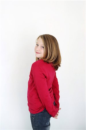 photononstop - Portrait of a 8 years old girl smiling Foto de stock - Con derechos protegidos, Código: 877-08128977