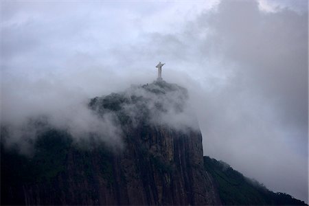 simsearch:877-08127896,k - Christ the Redeemer statue located at the top of Corcovado mountain in Rio de Janeiro, Brazil, South America Stock Photo - Rights-Managed, Code: 877-08128995