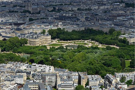 Europe, France, Paris, aerial view of the Senate and the Jardin du Luxembourg Foto de stock - Con derechos protegidos, Código: 877-08129208