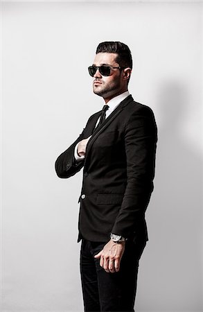 Man in black suit Stock Photo - Rights-Managed, Code: 877-08129323